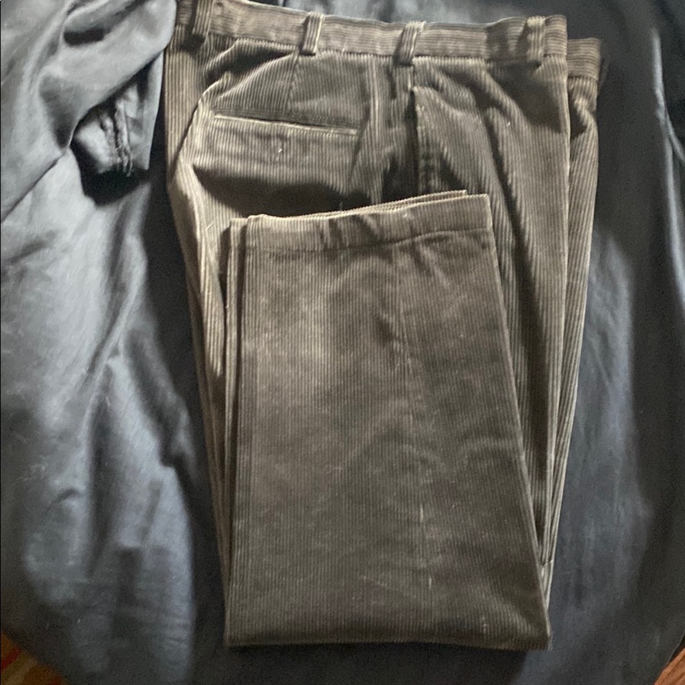 Brooks Brothers Black Corduroy Pants Classic Elegance